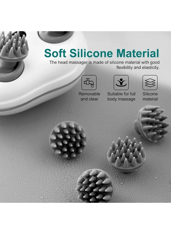 Smart Scalp Massager for Men Women, Handheld Cat Dog Pet Head Massager with 3 Speeds, Waterproof Massager for Soothing Muscles Joints, Hair Growth & Stress Relax - Image 5